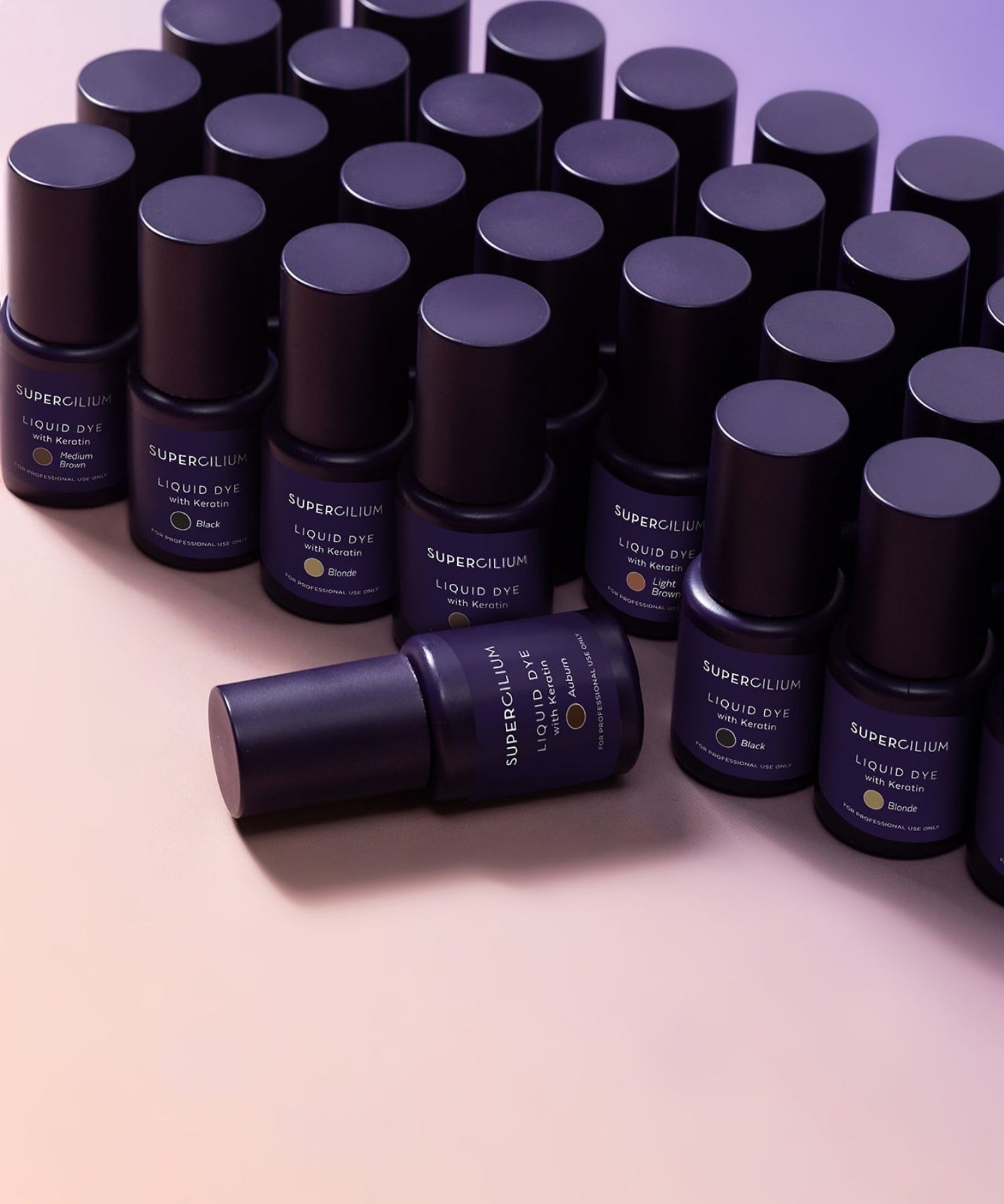 Brow dye bottles