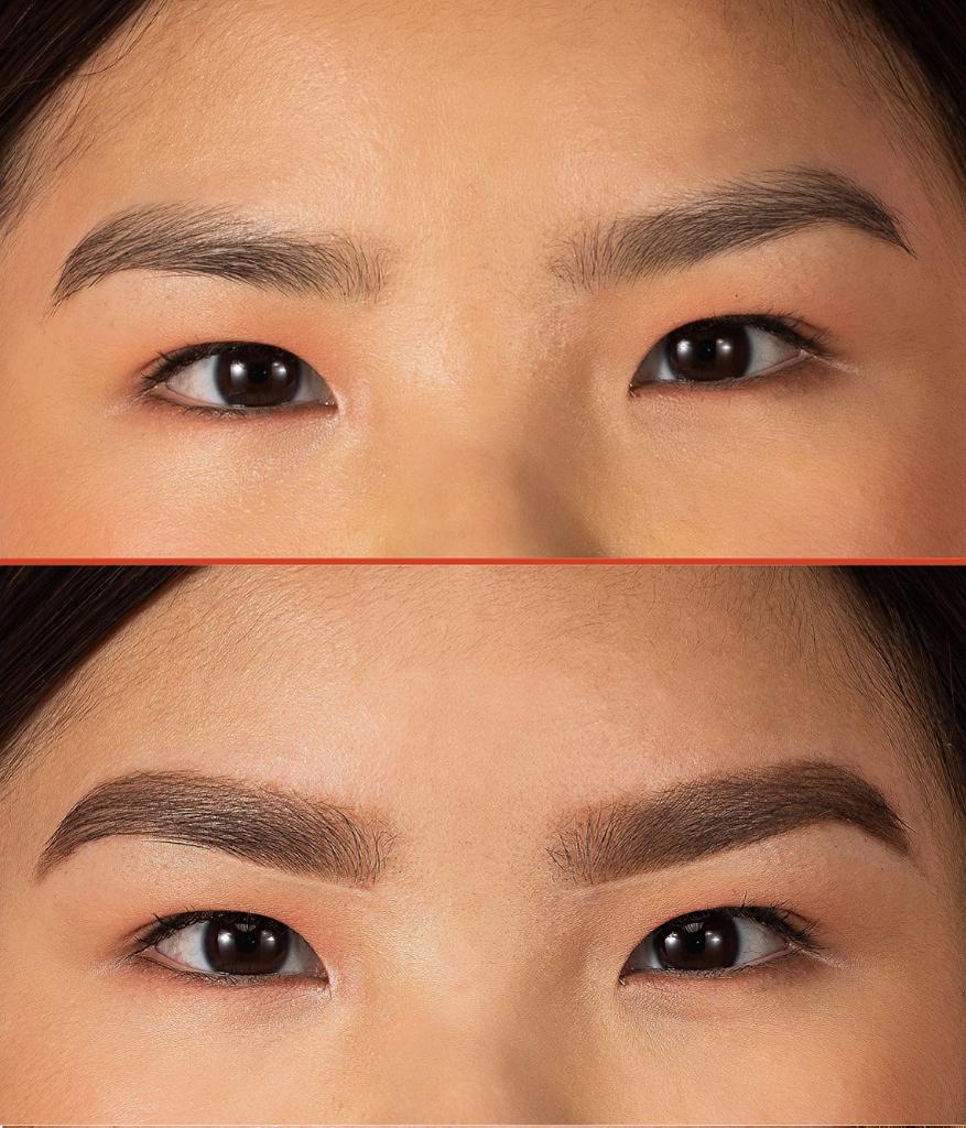 asian eyebrow tinting before and after